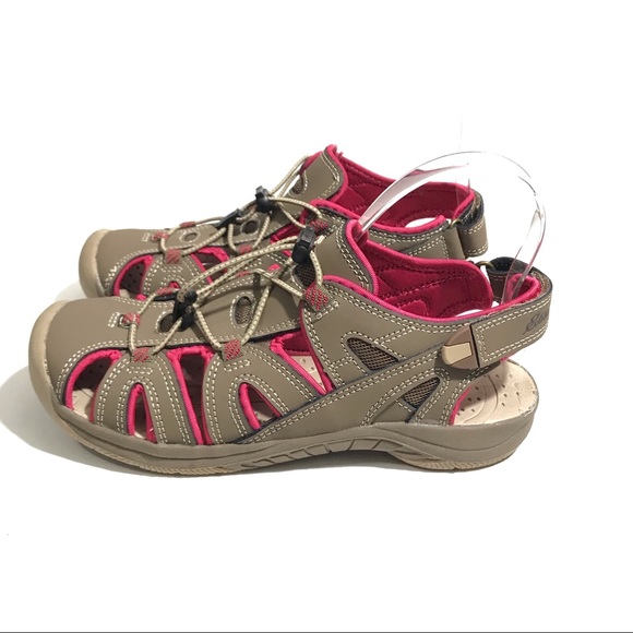 Eddie Bauer Bump Toe Outdoor Sandals Pink Sz 8 - Picture 4 of 8